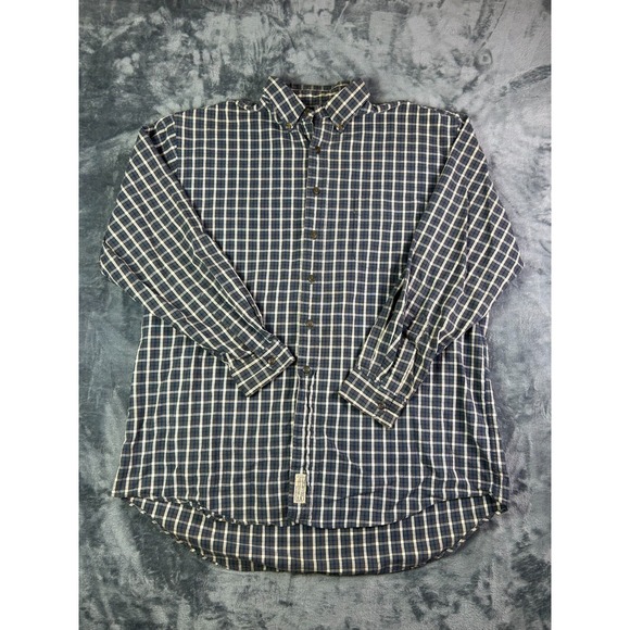 VINTAGE Abercrobie & Fitch The Big Shirt Mens Large Plaid Flannel 90s Casual - Picture 1 of 7